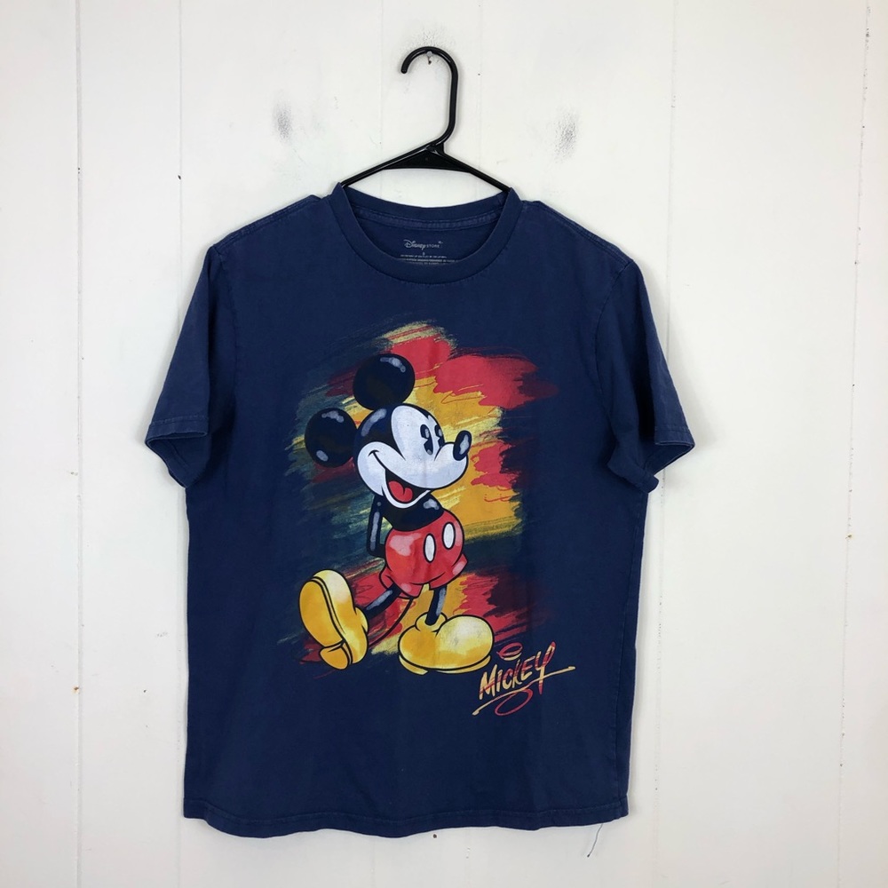Mickey Mouse Sketch Background T-Shirt Sz S